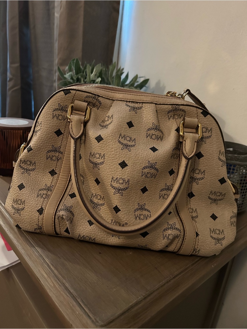 MCM satchel handbag - Picture 3 of 12